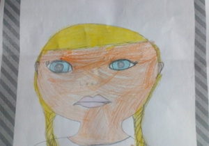 Eliza z grupy VII narysowała swój portret